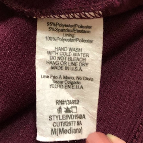 Akira Chicago Red Label Stunning Cutout Back Design - Burgundy Dress - Picture 12 of 12